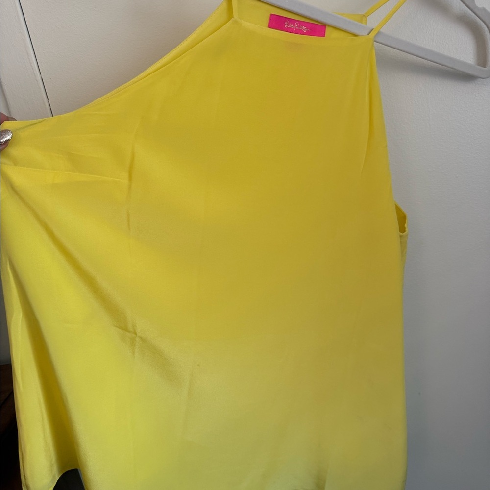 Lilly Pulitzer Yellow Silk Tank Top